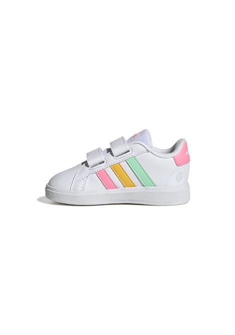 Adidas Grand Court Lifestyle Hook And Loop Shoes White Multicolor Infant ADIDAS CORE | Sneakers | HP8917-